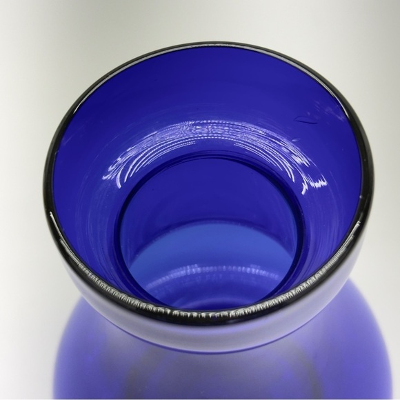 Antique Cobalt Blue Hyacinth Bulb Vase - Picture 4 of 7